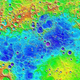 An image of the surface of Mercury.
